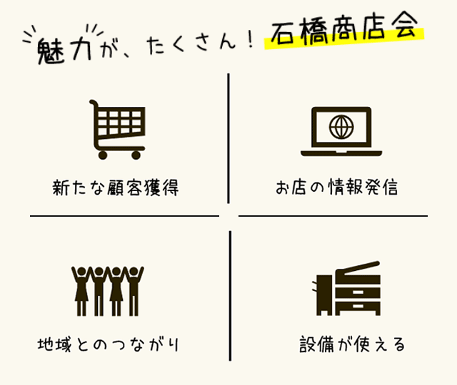 魅力がたくさん！石橋商店会